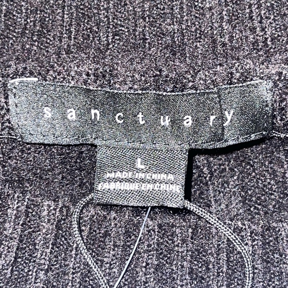 Sanctuary NWT Black Ribbed Crew Neck Sweater - Picture 4 of 13